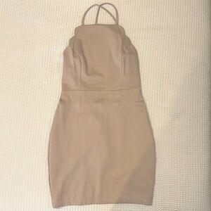Lush Tan Mini Dress